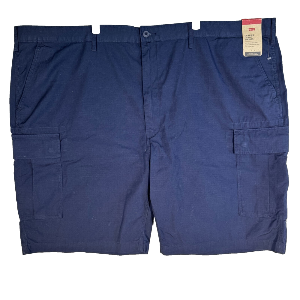 Levi's Men's Carrier Cargo Shorts 52 Navy 100% Cotton High-Rise Loose Fit